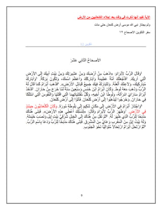 9
‫األرض‬ ‫من‬ ‫الكنعانيين‬ ‫إجالء‬ ‫بعد‬ ‫وقت‬ ‫في‬ ‫ذكرت‬ ‫أنها‬ ‫تفيد‬ ‫اآلية‬
‫موس‬ ‫هللا‬ ً‫نب‬ ‫ٌجتاز‬ ‫ولم‬
‫ى‬
‫مات‬ ً‫حت‬ ‫كنعان‬ ‫أرض‬
‫االصحاح‬ ‫التكوٌن‬ ‫سفر‬
80
 
