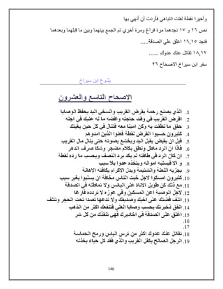 146
‫بها‬ ‫أنهي‬ ‫أن‬ ‫فأردت‬ ‫انتباهي‬ ‫لفتت‬ ‫نقطة‬ ‫وأخيرا‬
‫نص‬
27
‫و‬
27
‫فراغ‬ ‫مرة‬ ‫نجدهما‬
‫وبعدهما‬ ‫قبلهما‬ ‫ما‬ ‫وبين‬ ‫بينهما‬ ‫الجمع‬ ‫تم‬ ‫أخري‬ ‫ومرة‬
‫فنجد‬
27,26
.....‫الصدقة‬ ‫علي‬ ‫اغلق‬
22,27
...... ‫عدوك‬ ‫عنك‬ ‫تقاتل‬
‫االصحاح‬ ‫سيراخ‬ ‫ابن‬ ‫سفر‬
37
 