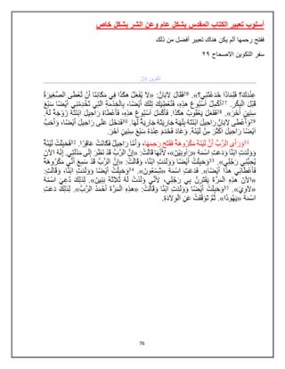76
‫بشكل‬ ‫الشر‬ ‫وعن‬ ‫عام‬ ‫بشكل‬ ‫المقدس‬ ‫الكتاب‬ ‫تعبير‬ ‫أسلوب‬
‫خاص‬
‫ذلك‬ ‫من‬ ‫أفضل‬ ‫تعبير‬ ‫هناك‬ ‫يكن‬ ‫ألم‬ ‫رحمها‬ ‫ففتح‬
‫االصحاح‬ ‫التكوين‬ ‫سفر‬
39
 