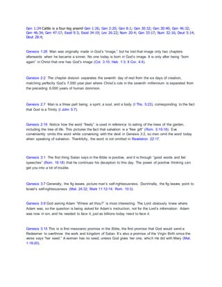 Bible notes from Genesis | PDF
