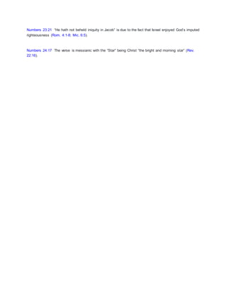 Bible notes from Numbers | DOCX