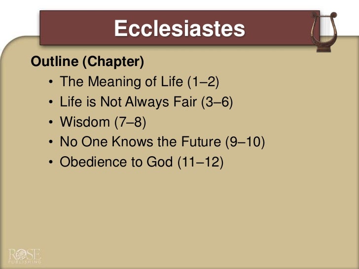 11 verse 9 meaning ecclesiastes Bible survey