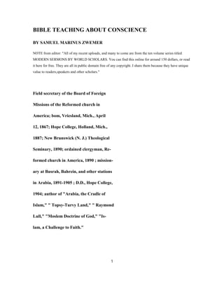 Bible teaching about conscience | PDF