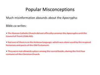 Popular Misconceptions 