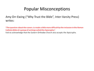 Popular Misconceptions 