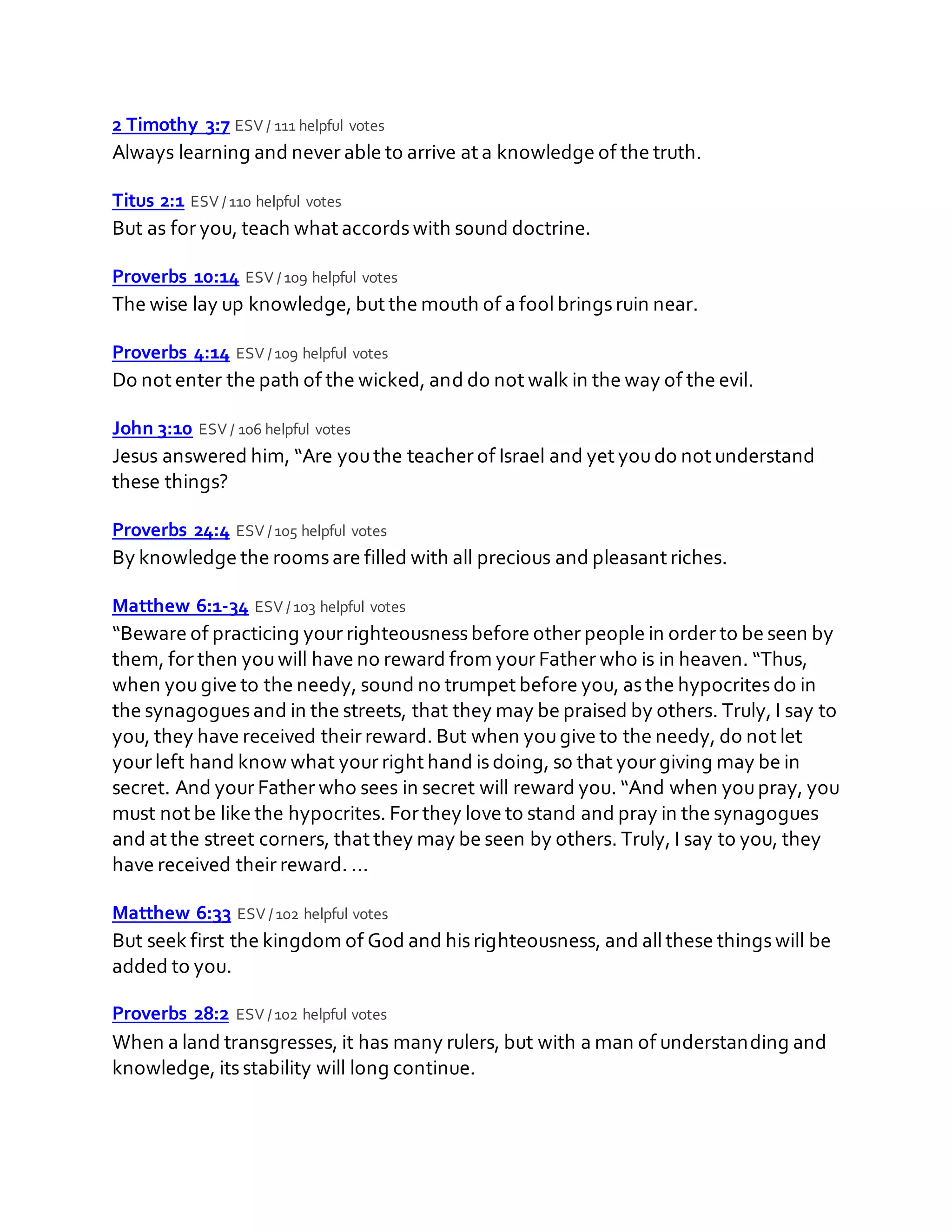 Bible verses about education | DOCX