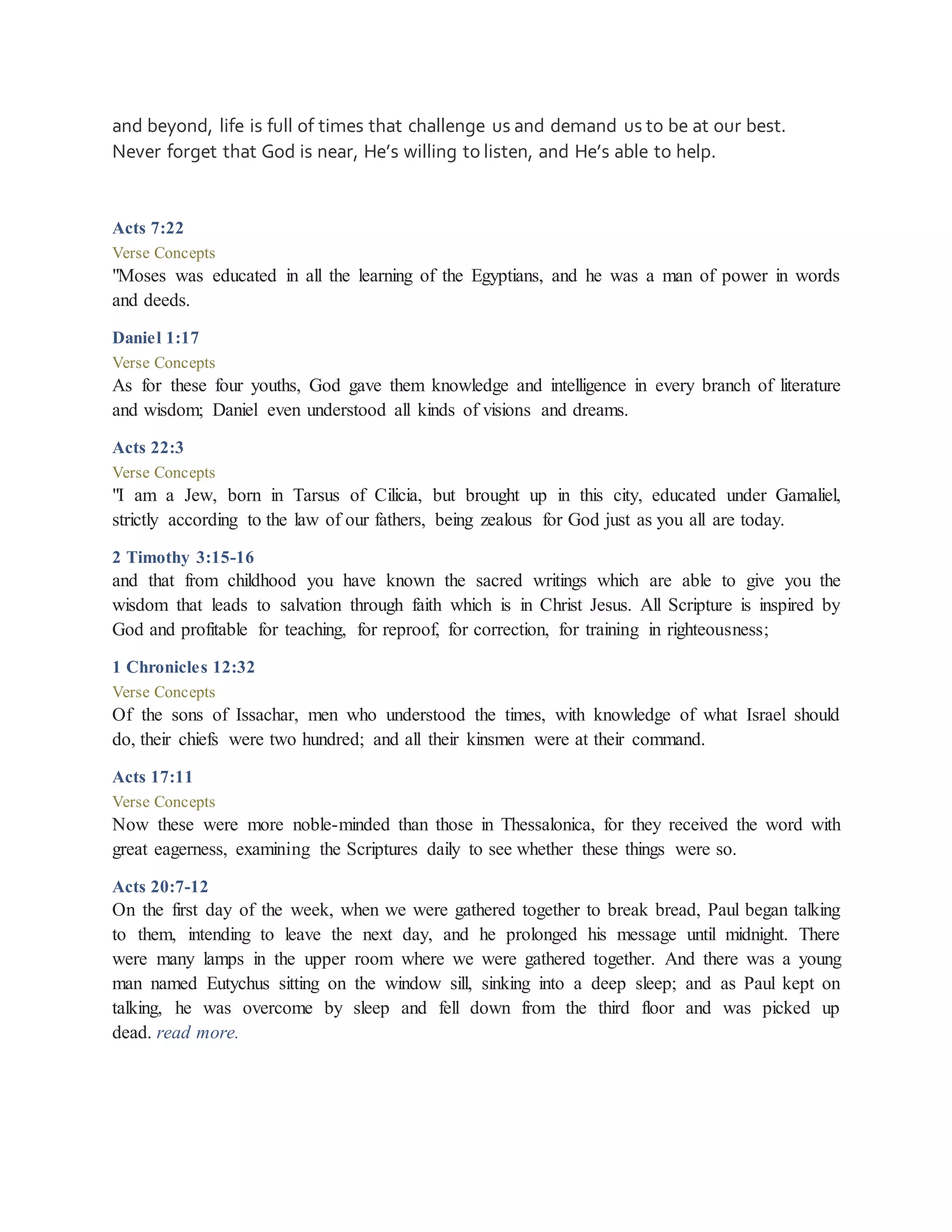 Bible verses about education | DOCX