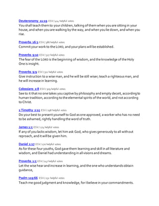 Bible verses about education | DOCX