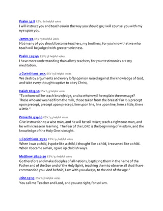 Bible verses about education | DOCX