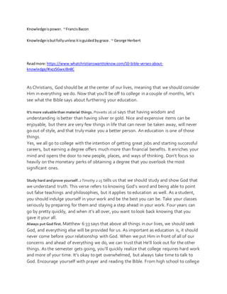 Bible verses about education | DOCX