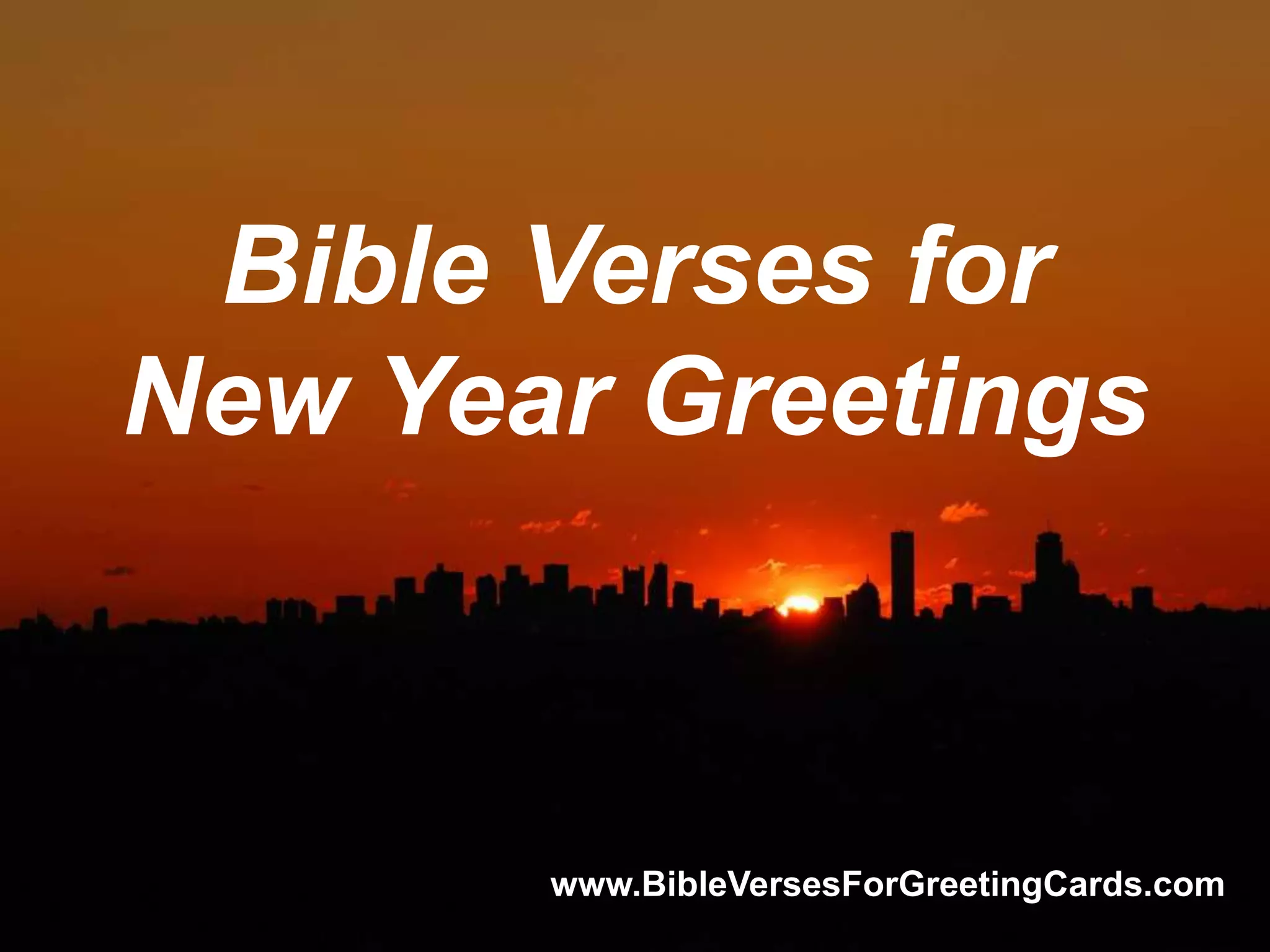 Bible Verses for New Year Greetings PPT
