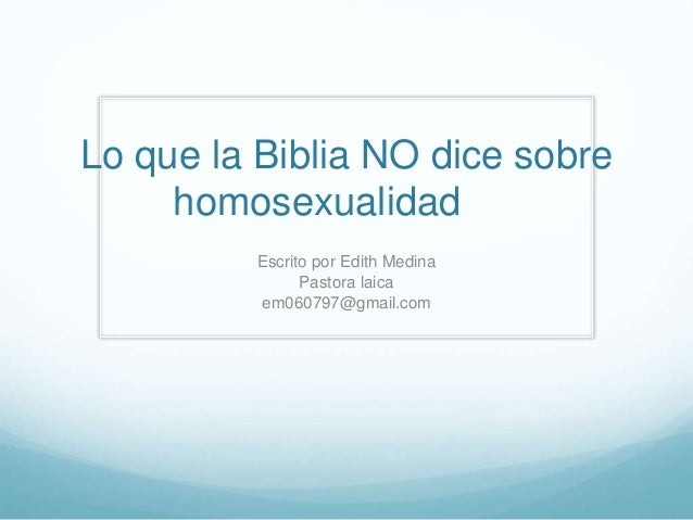 Lo que la Biblia NO dice sobre la homosexualidad