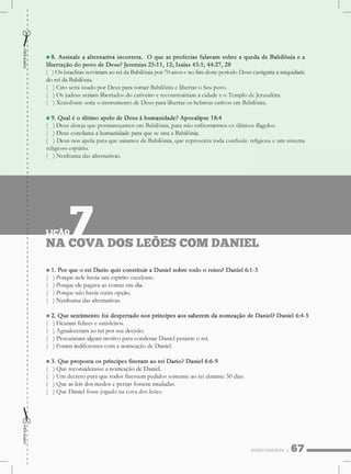 QUESTIONÁRIOS
NACOVADOSLEÕESCOM DANIEL
LIÇÃO7
CORTEAQUICORTEAQUI
 