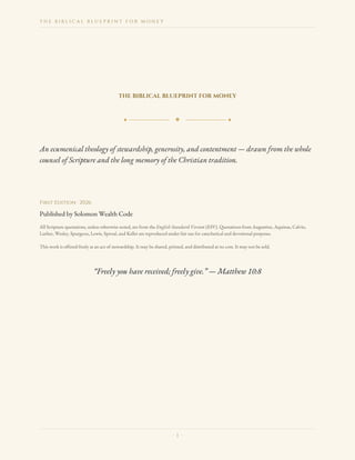 The Biblical Blueprint for Money: Stewardship, Generosity, and ...