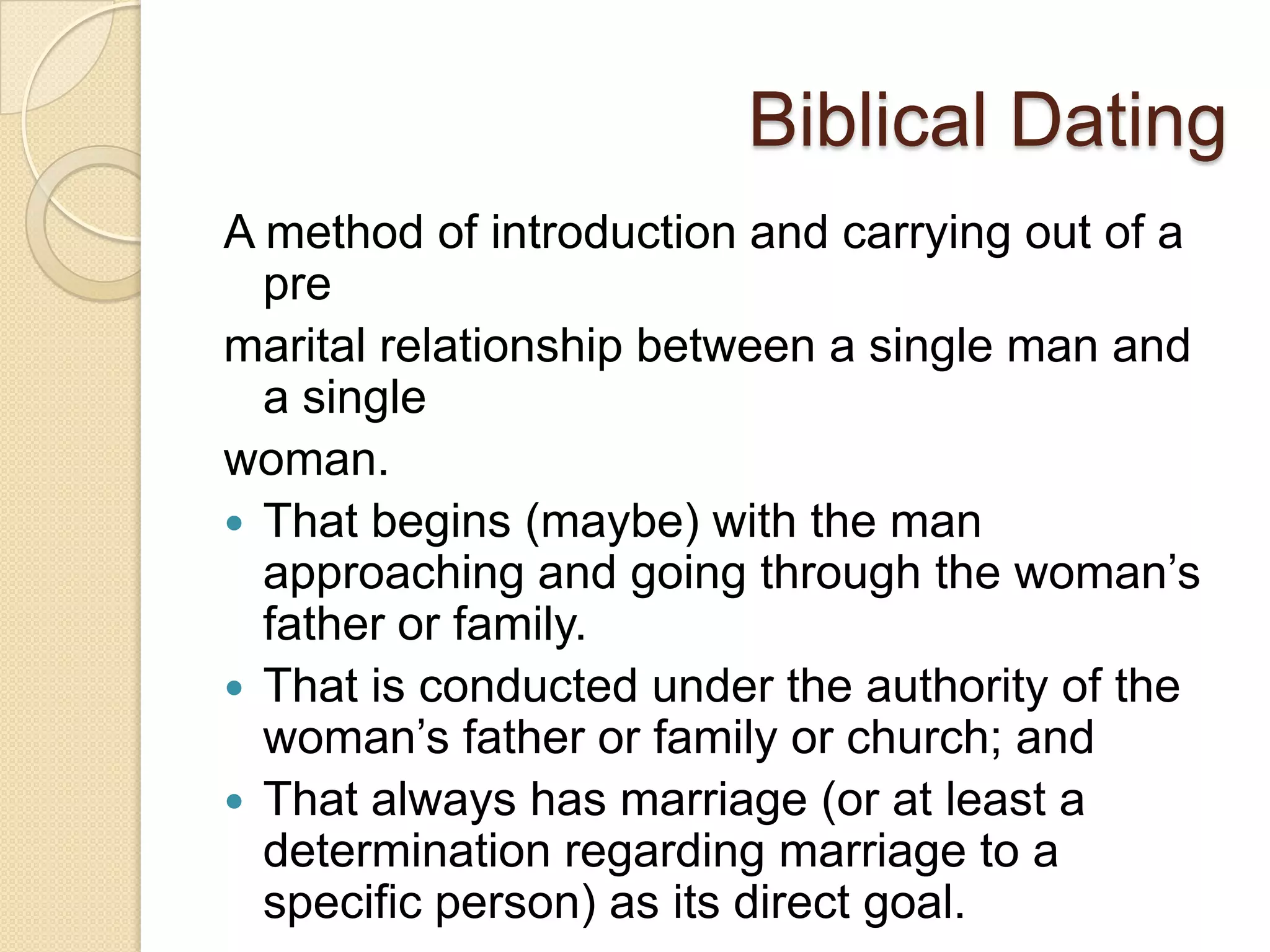 Biblical Dating