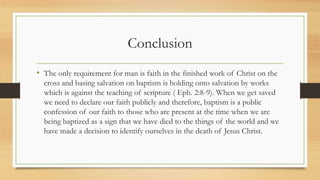 Biblical doctrine of baptism | PPTX