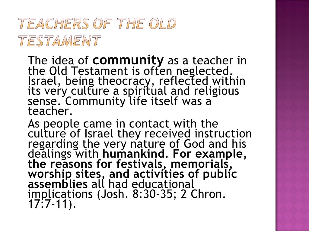 Biblical foundations of christian education (3)
