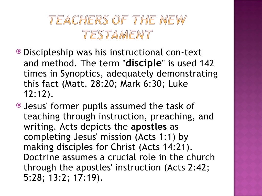 Biblical foundations of christian education (3)