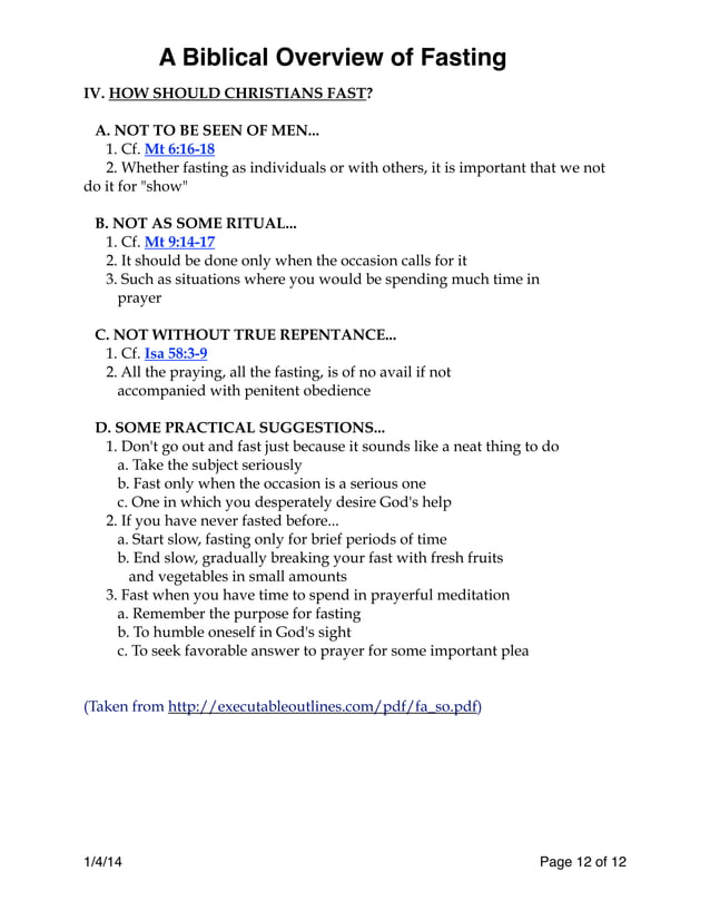Biblical Fasting Guide.pdf Biblical overview of fasting in the bible | PDF