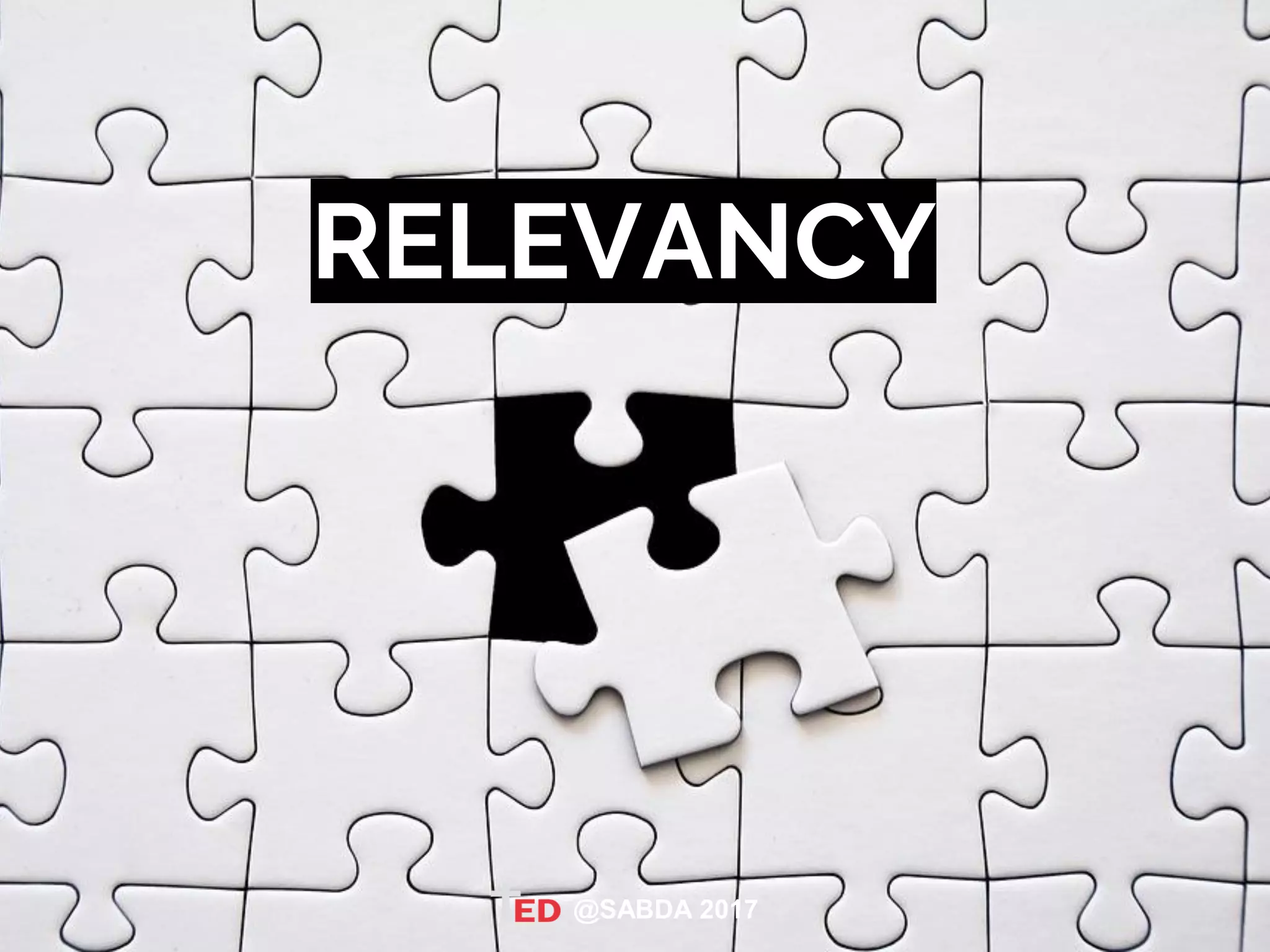 RELEVANCY
@SABDA 2017
 