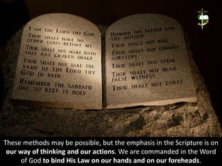 This surely is speaking about having our way of thinking governed by
the Word of God and having our actions governed by th...