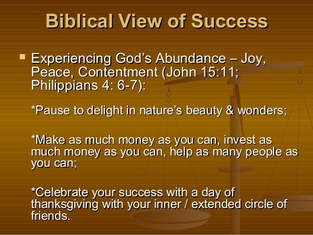 Biblical View Of Success By Kwame Payne