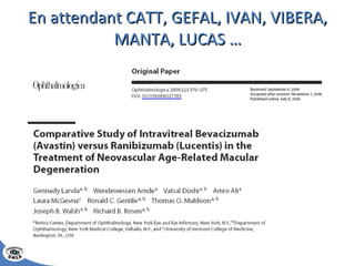 En attendant CATT, GEFAL, IVAN, VIBERA, MANTA, LUCAS … 