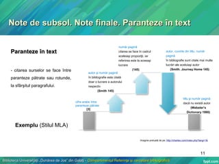 Note De Subsol Realizarea unei bibliografii | PDF