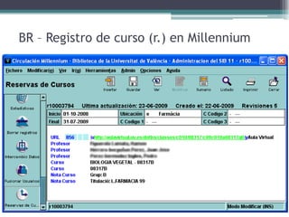 BR – Registro de curso (r.) en Millennium 
