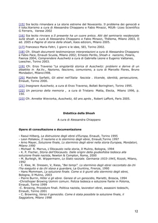 Alessandra Chiappano: La didattica della Shoah in Italia (con guida ...