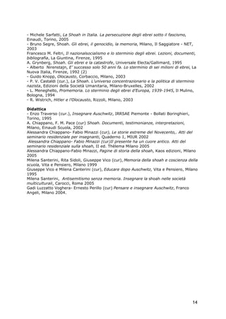 Alessandra Chiappano: La didattica della Shoah in Italia (con guida ...