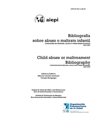 Bibliografia sobre abuso infantil