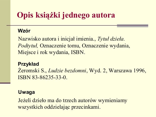 Zasady sporządzania bibliografii