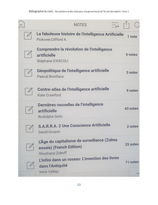 BibliographieduLivre:Dessolutionsetdesoutilspourunegouvernancedel’IA,pardesexperts.Tome2.
23
 