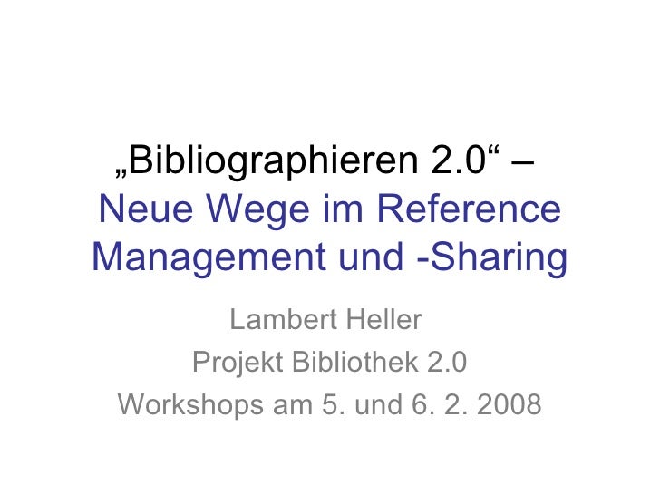 Bibliographieren dissertation