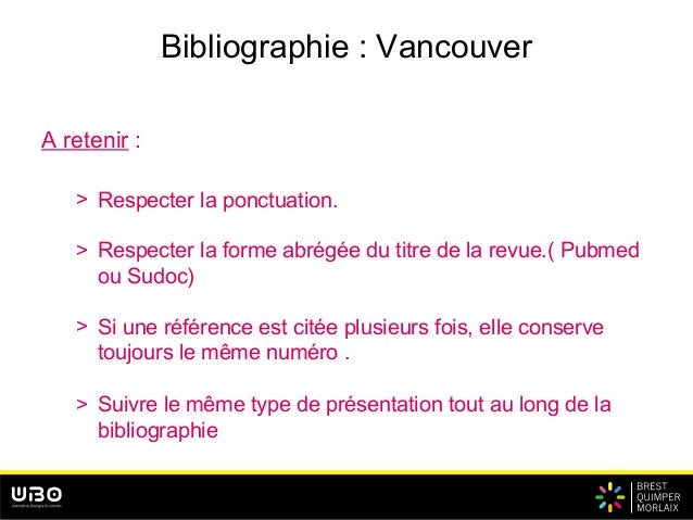 Bibliographie Vancouver