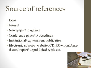 bibliography and references | PPTX