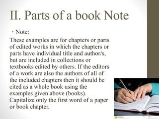 Notes For Book Example bibliography and references | PPTX