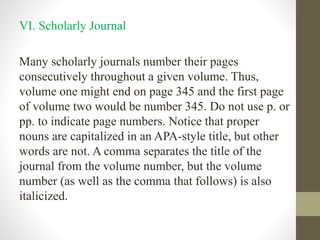 Wht Are Journal Page Numbers bibliography and references | PPTX