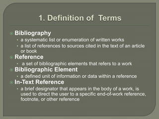 Different Bibliographic Form Standards | PPT