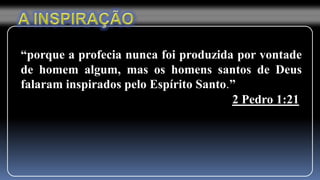 7 são dirigidas a todos, indistintamente (Tiago, l e 2 Pedro, l, 2, e 3 João e Judas). Estas são também chamadas “Universais”, “Católicas” ou “Gerais”, apesar de duas delas (2 e 3 João) serem dirigidas a pessoas.NOVO TESTAMENTO4. PROFECIA. É o Livro de Apocalipse ou Revelação. Trata da volta pessoal do Senhor Jesus Cristo à terra e das coisas que precederão a esse glorioso evento. Nesse livro vemos o Senhor Jesus vindo com Seus santos para:Destruir o poder gentílico mundial sob o reinado da Besta;