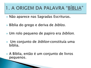 Bibliologia aula 1