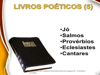 Departamento de Teologia da Assembléia de Deus de Caçapava-SP - Curso Básico
CETADEB 13
 