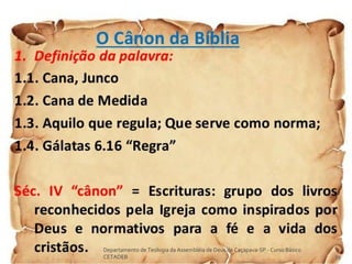 Departamento de Teologia da Assembléia de Deus de Caçapava-SP - Curso Básico
CETADEB 39
 