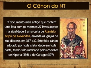 Departamento de Teologia da Assembléia de Deus de Caçapava-SP - Curso Básico
CETADEB 51
 