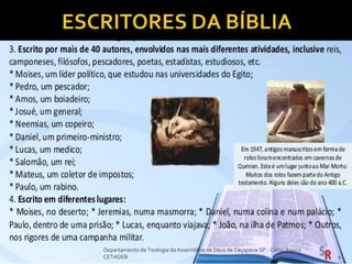 Departamento de Teologia da Assembléia de Deus de Caçapava-SP - Curso Básico
CETADEB 9
 