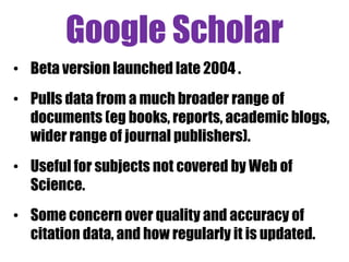 h-index – what’s in a 
number? 
• Nobel Prize Winner 2013, Peter W 
Higgs 
- H-index (Google Scholar) = 
- H-index (Web of Science) = 
 