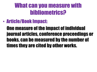 Intro 
What can 
you 
measure? 
 