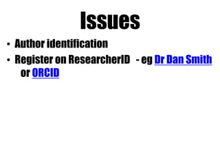 Title & Abstract 
(1) Discoverability… 
 