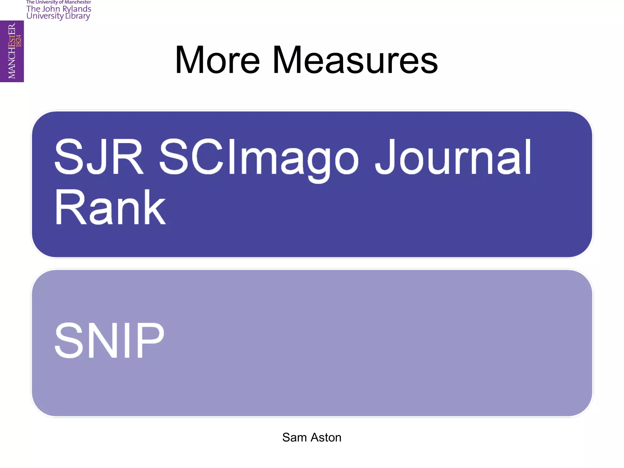 More Measures
Sam Aston
 